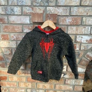 Kids Spider-Man Hoodie - Bonded Knit Sz 5